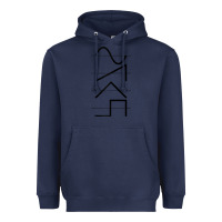Navy vintage analog synthesizer techno waveform   synth nerd raglan basebal Heavyweight Hoodie - linhVisuals