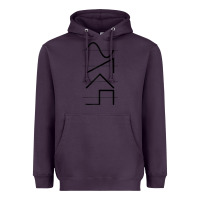 Plum vintage analog synthesizer techno waveform   synth nerd raglan basebal Heavyweight Hoodie - linhVisuals