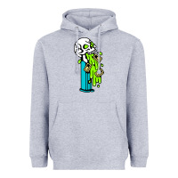 Heather Grey skull pez Heavyweight Hoodie - linhVisuals