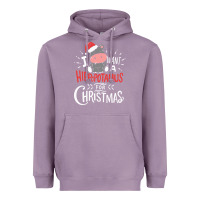 Lavender i want hippopotamus for christmas hippo xmas gift Heavyweight Hoodie - linhVisuals