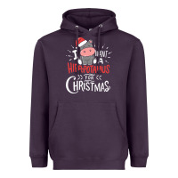 Plum i want hippopotamus for christmas hippo xmas gift Heavyweight Hoodie - linhVisuals