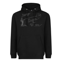 Black george lassos the moon   its a wonderful life Heavyweight Hoodie - linhVisuals