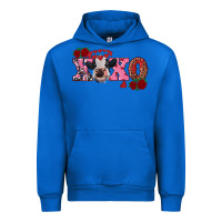 Cobalt xoxo calf Urban Hoodie - RanaPortraitStore