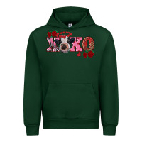 Forest Green xoxo calf Urban Hoodie - RanaPortraitStore