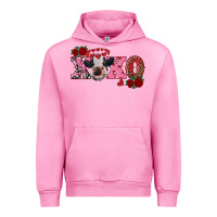 Fuchsia Pink xoxo calf Urban Hoodie - RanaPortraitStore