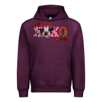 Mauve Wine xoxo calf Urban Hoodie - RanaPortraitStore