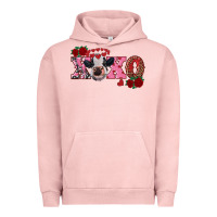 Pigment Salmon xoxo calf Urban Hoodie - RanaPortraitStore