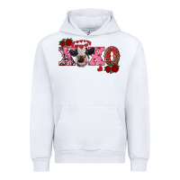 White xoxo calf Urban Hoodie - RanaPortraitStore
