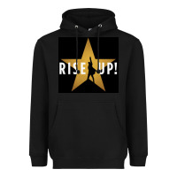 Black rise up! hamilt musical broadway Heavyweight Hoodie - linhVisuals