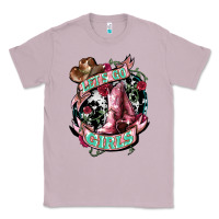 Lilac Let's go Girl's Cowboy boots Classic Tee - HowdyJamesFarm