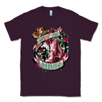 Plum Let's go Girl's Cowboy boots Classic Tee - HowdyJamesFarm