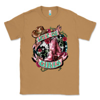 Toasted Coconut Let's go Girl's Cowboy boots Classic Tee - HowdyJamesFarm