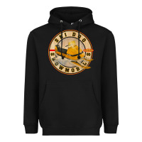 Black ski doo vintage snowmobiles Heavyweight Hoodie - linhVisuals