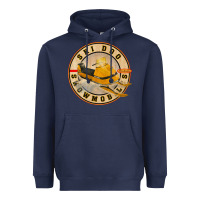 Navy ski doo vintage snowmobiles Heavyweight Hoodie - linhVisuals
