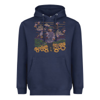 Navy tyler the creator flower boy Heavyweight Hoodie - linhVisuals