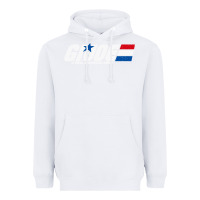 White distressed army green gi joe Heavyweight Hoodie - linhVisuals