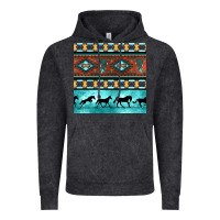 Vintage Black native american aztec seamless pattern Vintage Hoodie - BundleAndBundleShop