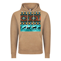 Vintage Coffee native american aztec seamless pattern Vintage Hoodie - BundleAndBundleShop