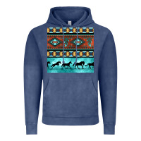Vintage Denim native american aztec seamless pattern Vintage Hoodie - BundleAndBundleShop