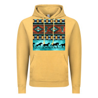 Vintage Mustard native american aztec seamless pattern Vintage Hoodie - BundleAndBundleShop