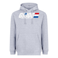 Heather Grey distressed army green gi joe Heavyweight Hoodie - linhVisuals