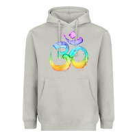 Moon Dust womens om symbol   psy trance goa yoga meditation buddhism buddhist v Heavyweight Hoodie - linhVisuals
