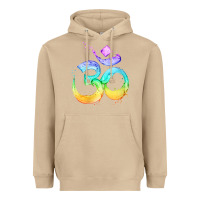 Mushroom womens om symbol   psy trance goa yoga meditation buddhism buddhist v Heavyweight Hoodie - linhVisuals