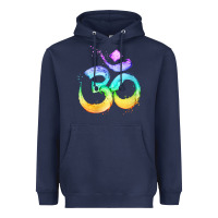 Womens Om Symbol   Psy Trance Goa Yoga Meditation Buddhism Buddhist V Heavyweight Hoodie | Teevron