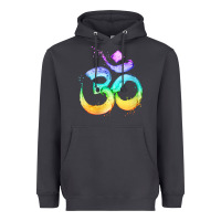 Smoke womens om symbol   psy trance goa yoga meditation buddhism buddhist v Heavyweight Hoodie - linhVisuals