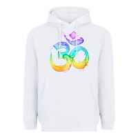 White womens om symbol   psy trance goa yoga meditation buddhism buddhist v Heavyweight Hoodie - linhVisuals