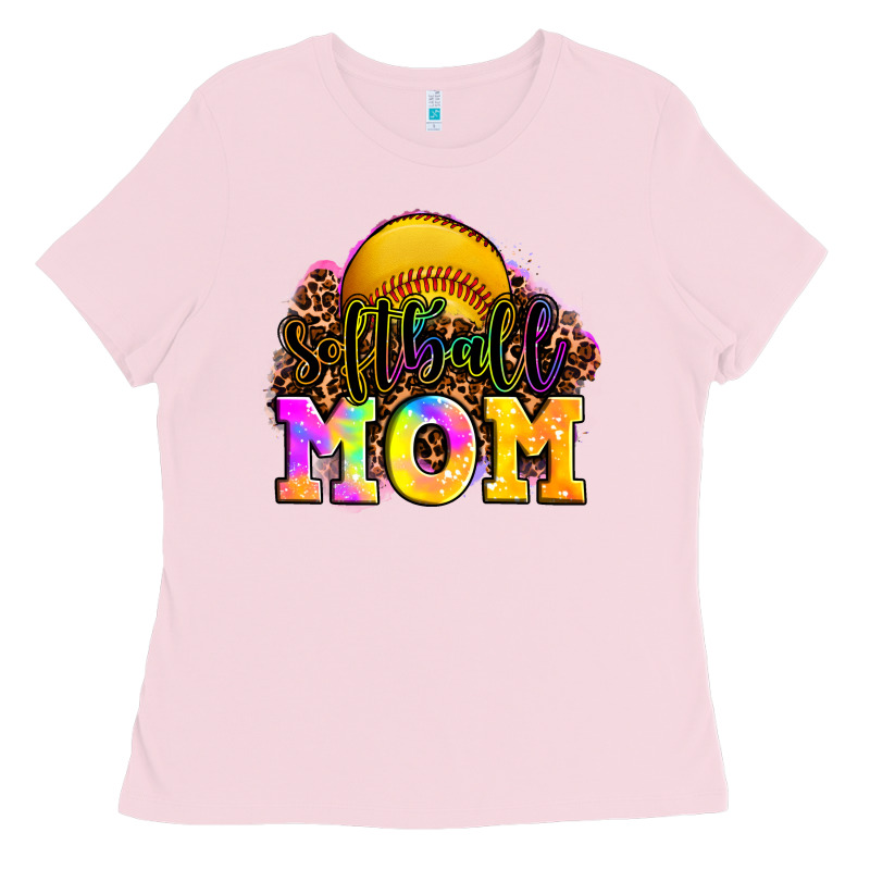 Softball Mom Ladies Tee by OliviaCreatesArt | Teevron
