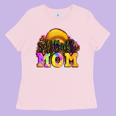 Softball Mom Ladies Tee Designed By Oliviacreatesart