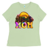Matcha softball mom Ladies Tee - OliviaCreatesArt