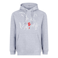 Heather Grey beauty the beast love Heavyweight Hoodie - linhVisuals