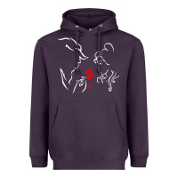 Plum beauty the beast love Heavyweight Hoodie - linhVisuals