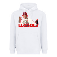 White ll cool j Heavyweight Hoodie - linhVisuals