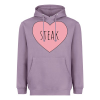 Lavender i heart steak Heavyweight Hoodie - linhVisuals