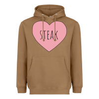 Toasted Coconut i heart steak Heavyweight Hoodie - linhVisuals