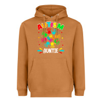 Meerkat autistic auntie puzzle support family autism awareness sweatshirt Heavyweight Hoodie - linhVisuals