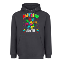 Smoke autistic auntie puzzle support family autism awareness sweatshirt Heavyweight Hoodie - linhVisuals