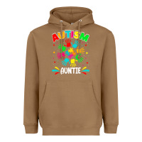 Toasted Coconut autistic auntie puzzle support family autism awareness sweatshirt Heavyweight Hoodie - linhVisuals