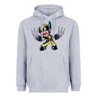 Heather Grey wolverine Heavyweight Hoodie - linhVisuals