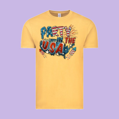 Party In The Usa Vintage Tee Designed By Fadigitalartstudio