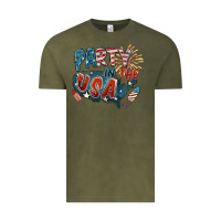 Vintage Olive Party in the USA Vintage Tee - FaDigitalArtStudio