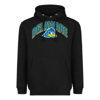 Black delaware blue hens Heavyweight Hoodie - linhVisuals