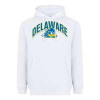 White delaware blue hens Heavyweight Hoodie - linhVisuals