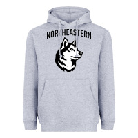 Heather Grey northeastern huskies Heavyweight Hoodie - linhVisuals