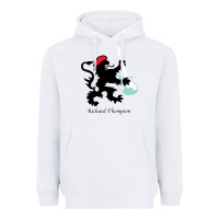 White richard thompson (fairport convention) Heavyweight Hoodie - linhVisuals