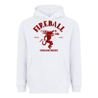 White vintag fireball   whisky Heavyweight Hoodie - linhVisuals