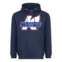 Navy Kalamazoo ice hockey Heavyweight Hoodie - linhVisuals